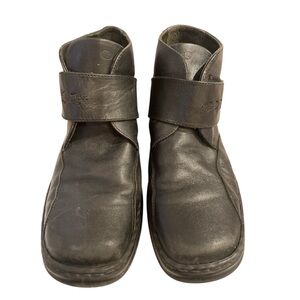 Josef Seibel Black Leather Ankle Booties Size 8